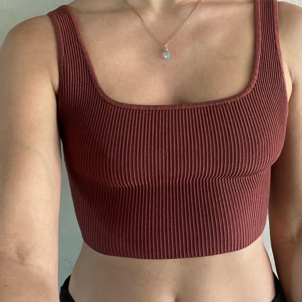 Aritzia ribbed knit crop top